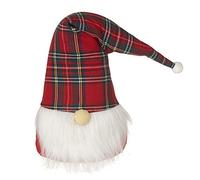 Heaven Santa Gnome with Tartan Hat Christmas Doorstop