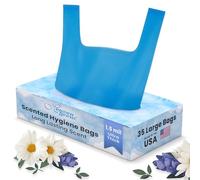 Heaven Scent Hygiene Bags Discreet Waste Disposal (Made in the USA) for Adult Briefs and Feminine Products - Mild Baby Powder Scent - Large, 35 Bags