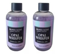 Heaven Scent Wax Lyrical Pack of 2 Reed Diffuser - Aromatic Home Fragrance - Available in 3 Scents 200ml (Opal Whisper Pear,Violet,Musk)