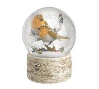 Heaven Sends 10 centimetre Festive Snow Globe Two Robins