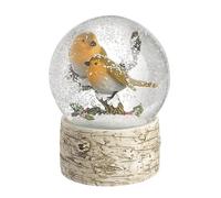 Heaven Sends 10 centimetre Festive Snow Globe Two Robins