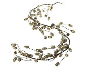 Heaven Sends Acorn Gold Glitter Garland - 150cm