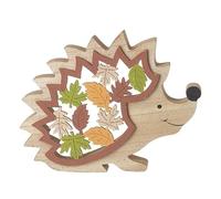 Heaven Sends Autumnal Leaf Wooden Hedgehog Decoration
