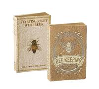Heaven Sends Bee Keeping Decorative Book - Vintage-Style Faux Book Ornament with Aged Effect - Rustic Bee Décor for Shelves, Coffee Tables, Bookcases & Home Styling