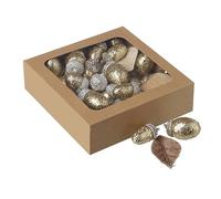 Heaven Sends Box of 12 Small Luxurious Gold Decorative Acorns - Autumn Themed Décor Prop - Perfect for Home, Kitchen, Living Room