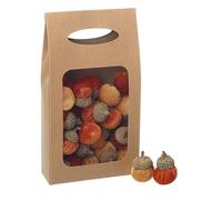 Heaven Sends Box of Decorative Velvet Acorns Autumn - Assorted Colours - Autumn Decoration Acorn Themed Décor Prop Foliage - Autumnal Decoration - Perfect for Home, Kitchen, Living Room