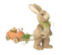 Heaven Sends Bristle Rabbit Pulling Carrot Easter Decoration