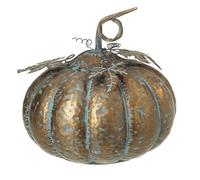 Heaven Sends Bronze Metal Pumpkin Ornament - Rustic Autumn Halloween Decoration