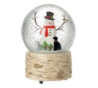 Heaven Sends Cat, Dog, Robin and Snowman Christmas Snow Globe