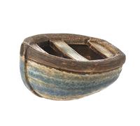 Heaven Sends Ceramic Blue and Brown Boat 9x6.2x5.1cm Decoration