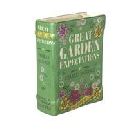 Heaven Sends Ceramic Book Vase - Great Garden Expectations - Decorative Green Book-Shaped Vase for Flowers & Home Décor - Unique Gift for Garden Lovers & Bookworms