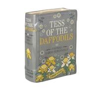 Heaven Sends Ceramic Book Vase - Tess of the Daffodils - Decorative Grey Book-Shaped Vase for Flowers & Home Décor - Unique Gift for Garden Lovers & Bookworms