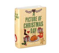 Heaven Sends Ceramic Christmas Day Cookbook Vase - Novelty Book Shaped Vase with Festive Dinner & Gift Design - Decorative XmasOrnament & Flower Holder