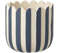 Heaven Sends Ceramic Planter Pot 14Cm Blue & White Striped Indoor & Outdoor Flowers Garden