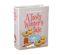 Heaven Sends Ceramic Winter Tale Cookbook Vase - Novelty Book Shaped Vase with Festive Baking Design - Decorative Christmas Ornament & Flower Holder