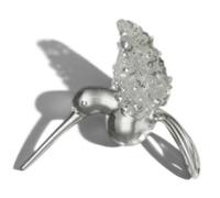 Heaven Sends Christmas Glass Bird Ornament With Silver Wings And Bead Details, Small 8 X 7.5 Cm