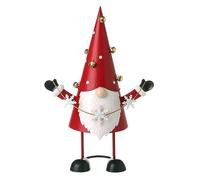 Heaven Sends Christmas Gonk Decoration with Snowflake Garland, Red Metal Hat, 29 cm Height