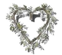 Heaven Sends Christmas Heart Mistletoe Hanging Decoration 33 X 31 Cm, Green, Indoor