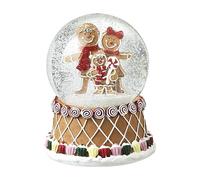 Heaven Sends Christmas Musical Gingerbread Family 12x15x12cm Snowglobe