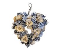 Heaven Sends Christmas Pinecone And Floral Glitter Wreath, 26.5 Cm Rustic Indoor Decoration