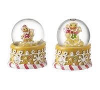 Heaven Sends Christmas Set Of 2 Gingerbread Snow Globes, 5.2 X 4 Cm Each, Multi-Colour Decorative Pair