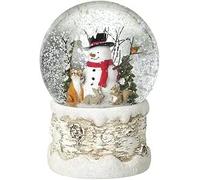 Heaven Sends Christmas Snowglobe With Snowman Surrounded by Woodland Animals