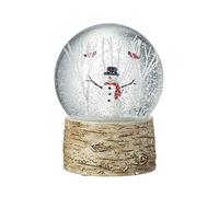 Heaven Sends Christmas Snowman Snow Globe with Robins & Trees