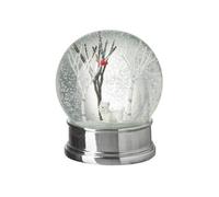 Heaven Sends Christmas White Scottie Dog Snow Globe With Silver Stand, 14 X 10 X 10 Cm