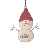 Heaven Sends Cuddle Weather Snowman Christmas Tree Decoration