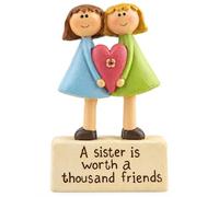 Heaven Sends Cute Keepsake Ornament - A Sister is Worth a Thousand Friends