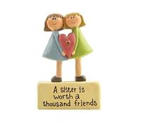 Heaven Sends Cute Keepsake Ornament - A Sister is Worth a Thousand Friends