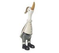 Heaven Sends Decorative Standing Duck Ornament with Winter Scarf, Grey Trousers and Black Boots, Christmas Home Decor - 3 Sizes (Medium)