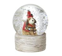 Heaven Sends Dog with Fairy Lights Christmas Snow Globe