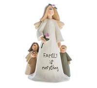Heaven Sends Family is Everything Angel Resin Angel Figurine White/Light White