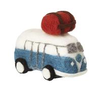 Heaven Sends Felt Campervan Decoration - Soft Novelty Camper Van with Roof Luggage - Fun Retro-Inspired Ornament - Perfect for Summer, Gifting, and Campervan Enthusiasts L 11xm x H 8cm x W 6cm