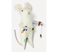 Heaven Sends Felt mouse with faux lights Christmas tree decoration in White Heaven Sends White