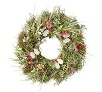 Heaven Sends Floral And Butterfly Decorative Wreath - 50 Cm Pink Spring And Summer Artificial Wreath