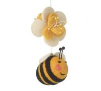 Heaven Sends Floral Felt Bumblebee Hanging Easter Decoration, 23.5 X 7 Cm