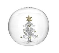 Heaven Sends Glass Christmas Tree Bauble, 9.8 x 9cm, Clear Glass Sphere