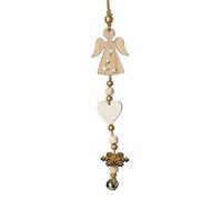 Heaven Sends Golden Wooden Peace Angel Garland/Christmas Hanging Decoration * Xmas Decor