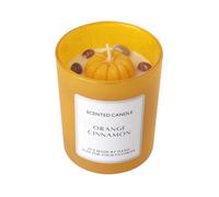 Heaven Sends Halloween Orange Cinnamon Pumpkin Candle - Spiced Autumn Scent In Glass Jar, 95 X 80 mm