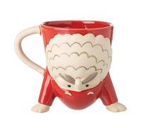 Heaven Sends Handstand Santa Mug - Novelty Stoneware Christmas Cup with Upside Down Santa Design - Festive Hot Chocolate, Tea & Coffee Mug 320ml
