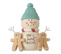 Heaven Sends Have A Sweet Christmas Snowman Decoration, Poly Clay Resin, 11 X 9 Cm