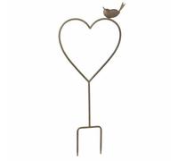 Heaven Sends Heart Shaped Metal Garden Stake With Robin 30 X 3 5 X 74 5 Cm