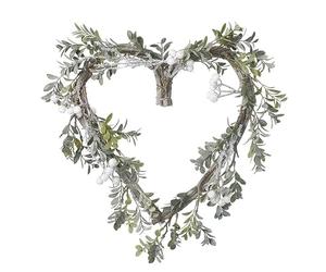 Heaven Sends Heart Shaped Mistletoe Christmas Wreath
