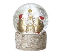 Heaven Sends Hedgehogs Around Christmas Tree Snow Globe