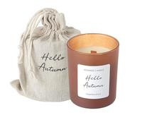 Heaven Sends 'Hello Autumn' Pumpkin Spice Scented Candle in Tote Bag - Orange - 8.5cm - 30 Hour Burn Time - Candle for Autumn, Halloween, Decoration Pumpkin Themed Décor Autumnal - Autumn Decoration