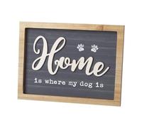 Heaven Sends Home Is Where My Dog Is Wooden Sign