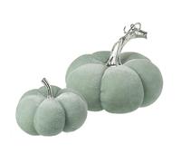 Heaven Sends Icy Blue Set of Two Plush Pumpkin Halloween Decorations