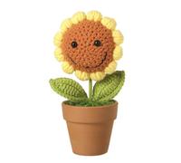 Heaven Sends Knitted Sunflower in Pot Decoration